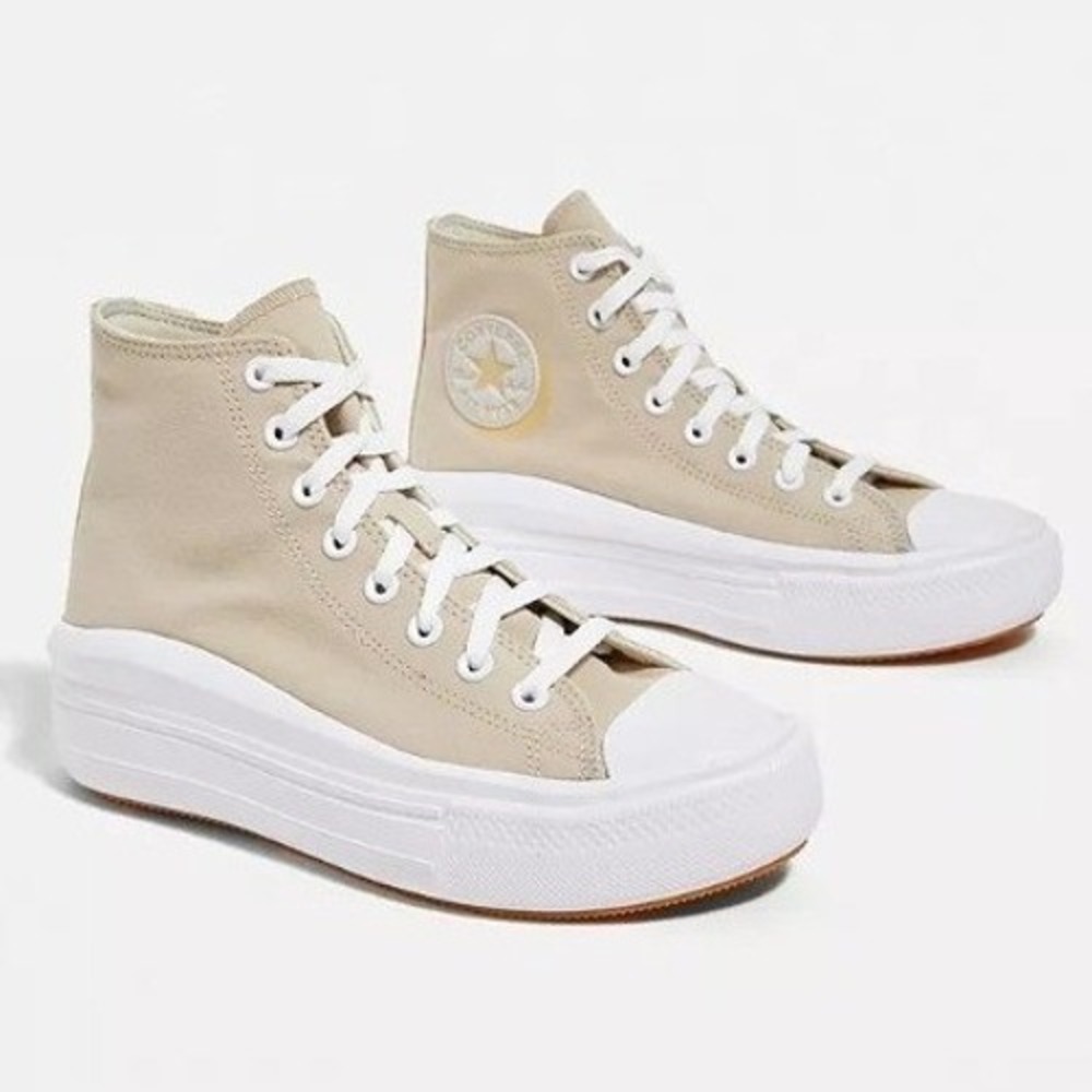 Converse Chuck Taylor All Star Ecru Taylor All Star Move Platform Womens Size 7